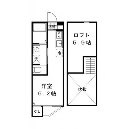 フェイストハイツの物件間取画像